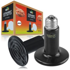 Ceramic Heat Emitter 100W Reptile Heat Bulbs Lamp Amphibian Chicken 2 Pack
