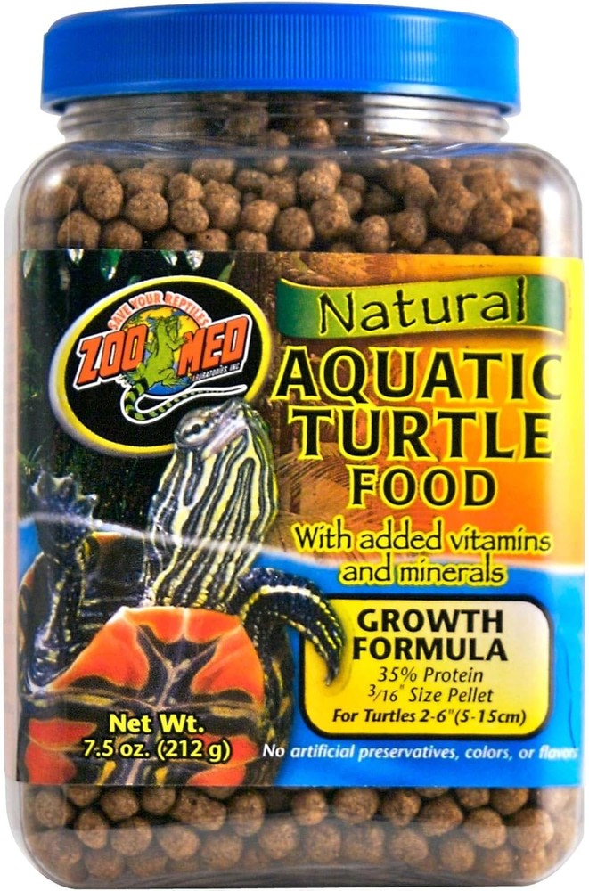 Zoo Med Aquatic Turtle Food With Added Vitamins and Minerals 7.5-Ounces