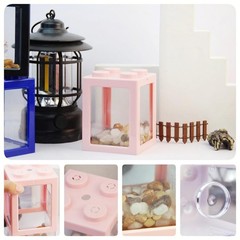 Mini Sea Monkey Tank, Small Shrimp Tank Stackable Mini Aquariums for Fairy Sh…