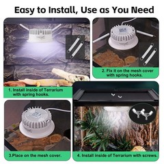 UVB Light for Reptiles, UVA UVB Reptile Light Fixture with Timer LED UVB Bulb