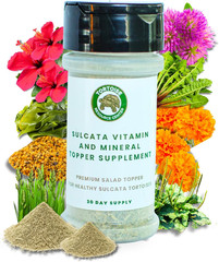 Sulcata Tortoise Calcium, Vitamin and Mineral Topper Supplement | Salad Topper f