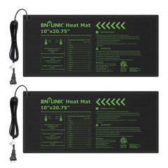 BN-LINK Seedling Heat Mat 10″ x 20.75″-2 Pack and 5 Gallon 10 Pack Grow Bags …