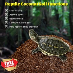 Hamiledyi Reptile Coconut Fiber Substrate Lizards Breathable Coconut Soil Tor…