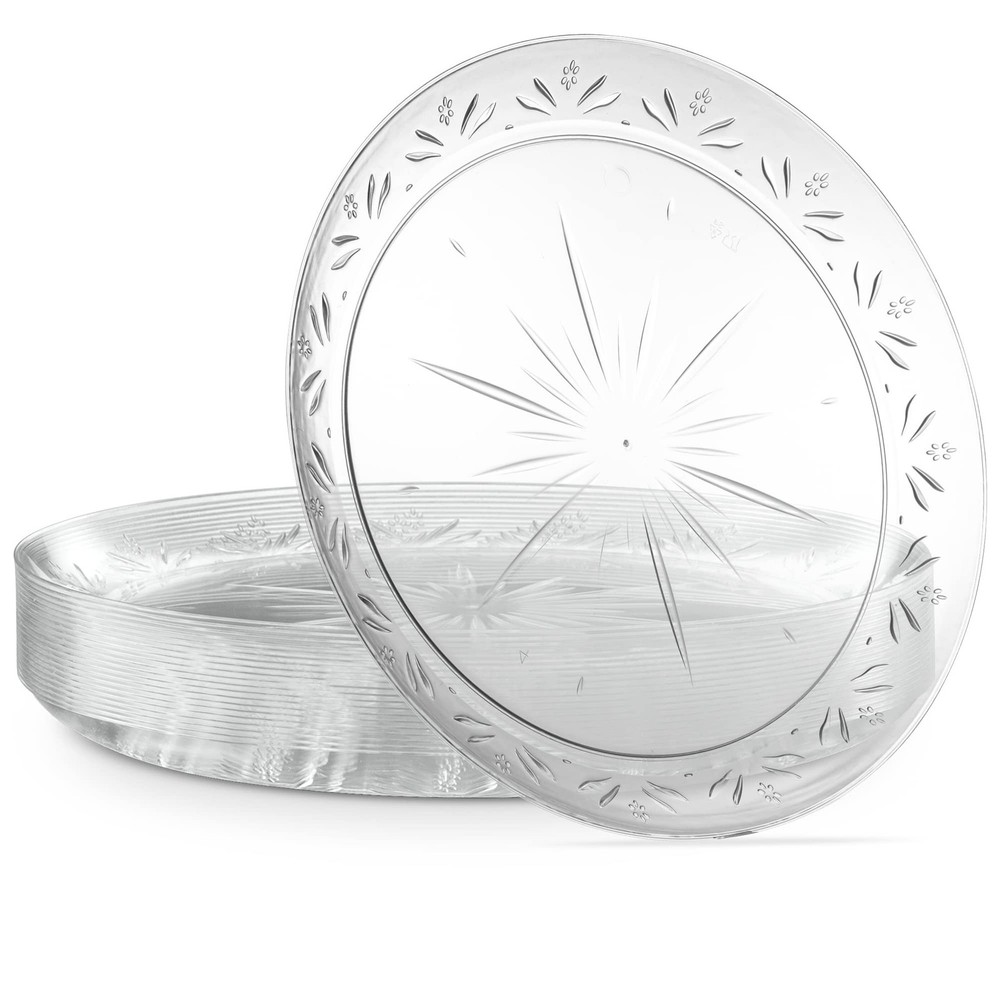 PLASTICPRO 10” inch Premium Extra large Heavy Weight Crystal Clear Disposabl…
