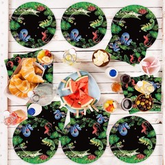 Reptile Snake Birthday Party Supplies Serves 24 Lizard Green, Brown, Black