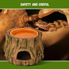 3 in 1 Reptile Hide Cave,Lizard Humid Hideout with Detachable Base and Clay W…