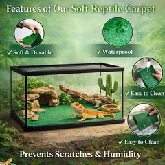 2 Pack Reptile Carpet, 39’’ x 20’’ Terrarium Bedding Substrate Liner Reptile Cag
