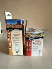 Zilla Heat Mat Small + Thrive Deep Dome Lamps x2, 10.0 UVB, 75W Basking