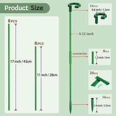 Invisible Plant Sticks 17 inch &11 inch SupKing 16Pcs Orchid Stakes with Clip…