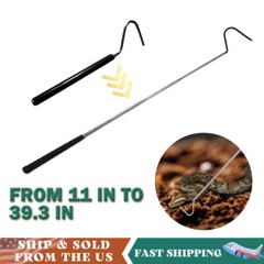 39″ Snake Hook Retractable Stainless Steel Reptile Catcher Portable Handle Tool