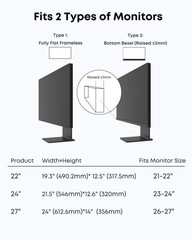 [2-Pack] 24 Inch Hanging Anti Blue Light Monitor Screen Protector – Blocks 87…