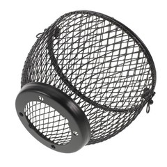 Black Heat Lamp Cage for Reptile Terrarium with Anti Scald Lamp Mesh Cover
