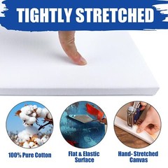 Blank Canvases for Painting with 11×14 inch, 8 Packs Stretched Canvases for A…
