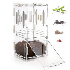 YIMITEE 4″x4″x8″ Jumping Spider Enclosure, Acrylic Tarantula Tank, Clear