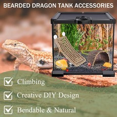 Reptile Tank Accessories 10PCS Hammock Bridge Plants Vines Terrarium Decor for D