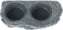 Magnetic Reptile Food & Water Feeder with Natural Look – Perfect for Terrariums