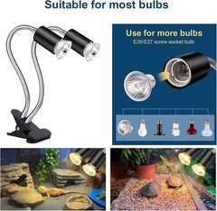 Durable Reptile Heat Lamp with Adjustable Brightness and Wide Compatibility