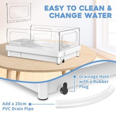 Small Turtle Tank Kit(Tank+Light+Filter), Acrylic Turtle Tank Starter Kit wit…