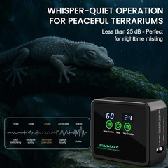 Reptile Mister Automatic Misting System with 360° Adjustable Nozzles, USB P
