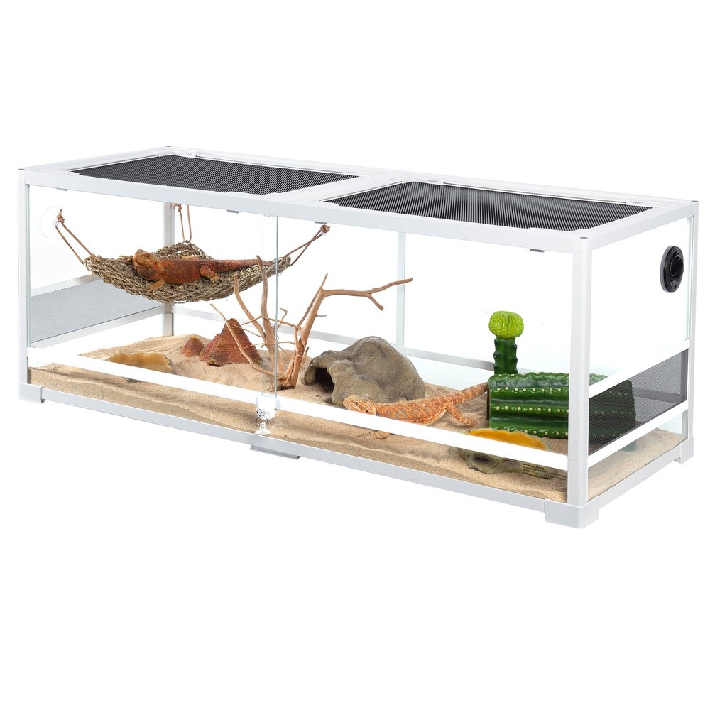 67 Gallon Reptile Terrarium Tank 48″ x 18″ x 18″ Knock Down Tempered Glass Tank