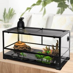 Turtle Tank Filter W/ Basking Platform 3-in-1 Decor Quiet Efficient Waterfall US