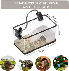 Turtle Tank Kit(Tank+Lamp+Filter+Stones) Acrylic Aquatic Turtle Tank Starter Kit