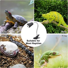 Reptile Heat Lamp with Adjustable Temperature & 360° Rotatable UVB/UVA Bulb -…