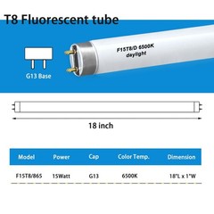 F15T8/D Daylight 18Inch 15 Watt T8 Straight Tube,F15T8/DL T8 Linear Preheat L…