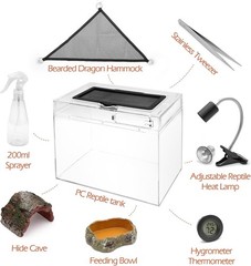 Fully Assembled Reptile Enclosure Kit for Bearded Dragons and More – 360 View-
