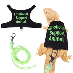Bearded Dragon Harness and Leash Set Adjustable Reptile Lizard Leash Rope Vest