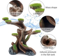 Artificial Moss Tree Trunk for Fish Tanks – Natural Look Aquarium Accessory
