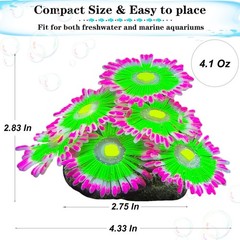 2pcs Silicone Glowing Effect Aquarium Fish Tank Decorations, Artificial Soft …