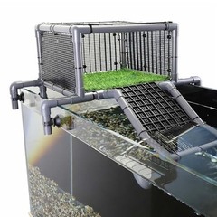 Extra Large Turtle Basking Platform – Non-Slip Dock with Grass, Above Tank Resti