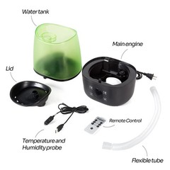 REPTI ZOO Reptile Automatic Fogger 2 IN 1 Digital Timing & Hygrostat Humidifi…