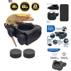 Reptile Feeding Ledge Silicone Magnetic Dish for Crested Geckos Reptiles