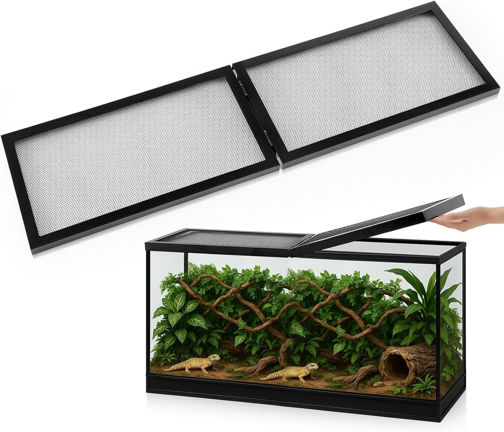55 Gallon Screen Cover for Hinged Door Pet Reptile Terrarium Screen Cover Large