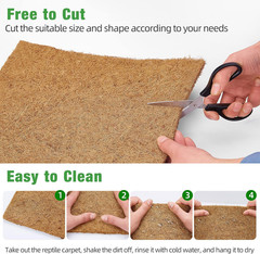 Coco Fiber Reptile Mat 10 Pack 12×12 Substrate Liner Garden Mulch Pads