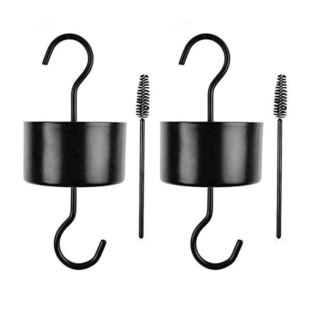 Large an.t Moat for Hummingbird Feeders, 2 Pack Black Hummingbird Feeders Par…