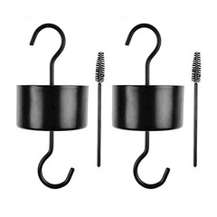 Large an.t Moat for Hummingbird Feeders, 2 Pack Black Hummingbird Feeders Par…