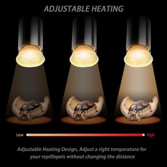Versatile 2-Pack 75W UVA UVB Heat Lamps for Snakes, Lizards & Turtles