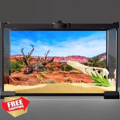 AWERT Reptile Habitat Background 36x18in Blue Sky Orange Desert