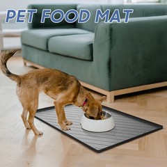 Large Dog Food Mat, 40″ x 22″ Pet Food Mat, Waterproof Dog Cat Food Mat with …
