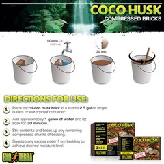 Coco Husk Brick – 8 QT All-Natural Coconut Fiber Substrate for Pet Terrariums