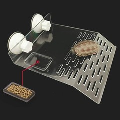 Large Acrylic Turtle Basking Platform with Suction Cups for Aquarium