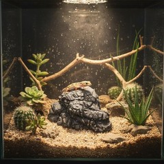 Terrarium Hide Cave Easy to Assimilate Naturally Reptile Shelter Rock Sturdy