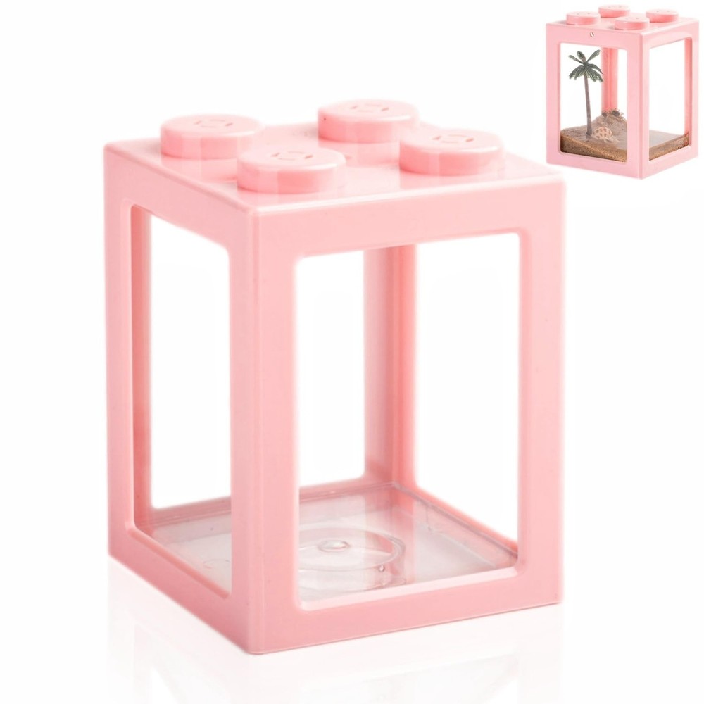 Mini Sea Monkey Tank, Small Shrimp Tank Stackable Mini Aquariums for Fairy Sh…