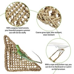 5 PCS Bearded Dragon Hammock, Flexible Jungle Climber Reptile Vines Terrarium…