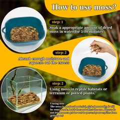 RAINFLOW Sphagnum Moss for Reptiles – 5.6 OZ Reptile Peat Terrarium…