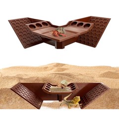 Brown Hermit Crab Cave Hideout 3in1 Underground Tunnel Climbing Toys Reptile