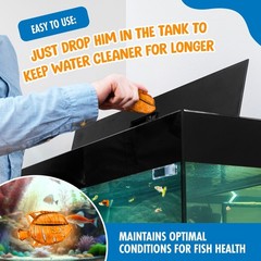Tank Pals Clarence the Clarifier Fish 6 pk, PurpleOrange Aquarium Treatment…